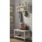 Alaterre Furniture Country Cottage Coat Hooks and Bench Set, White Antique Finish ACCA0304WA - alternate 2